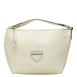 Prada Hobo Bag White Leather
